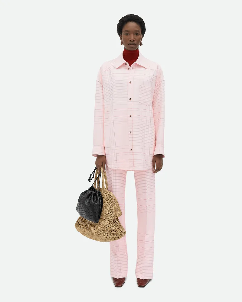 Bottega Veneta Notebook Hemd Aus Viskose Pink