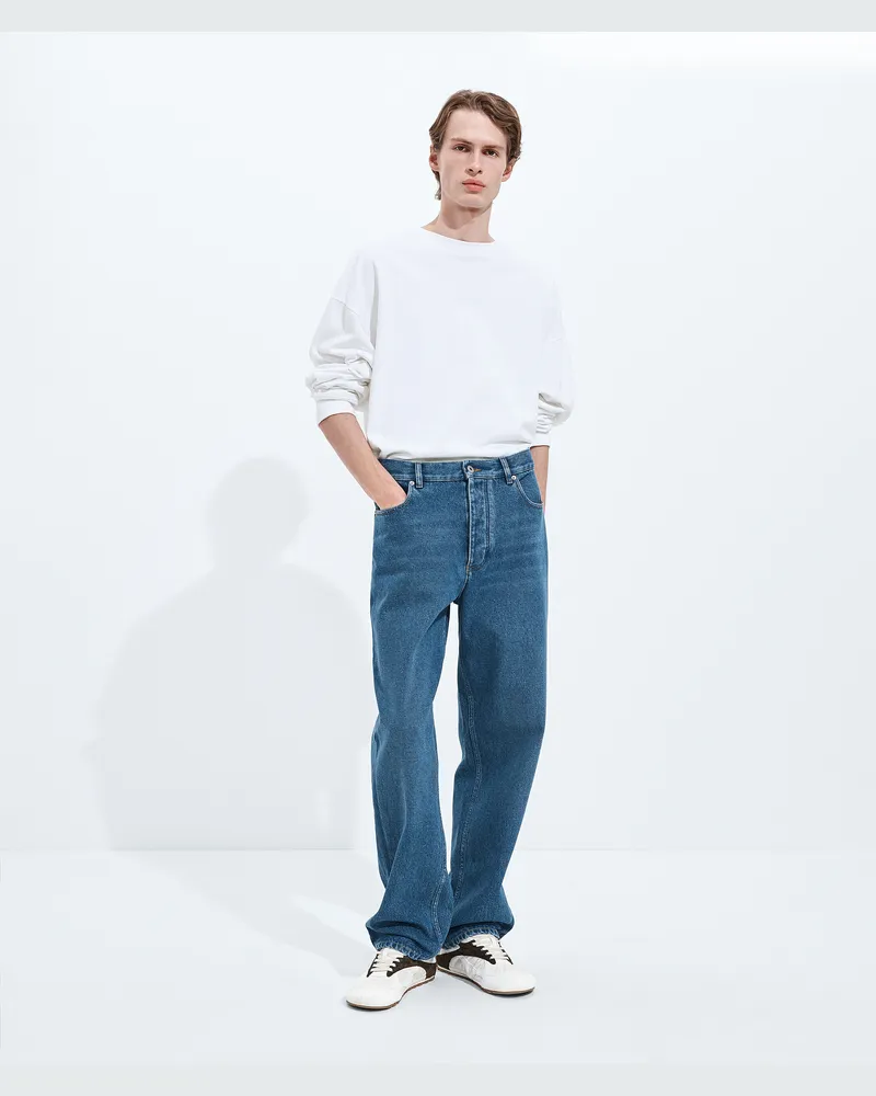 Bottega Veneta Medium Indigo Jeans Mit Weitem Bein - Blau - Herren 100 % Baumwolle Blau