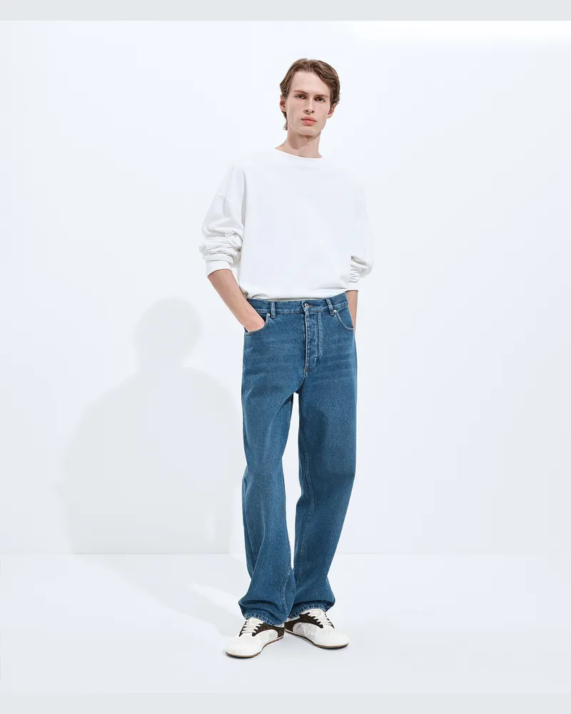 Bottega Veneta Medium Indigo Jeans Mit Weitem Bein - Blau - Herren 100 % Baumwolle Blau