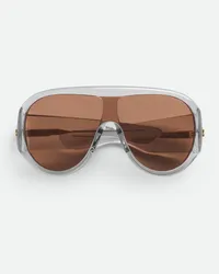 Bottega Veneta Scdo Shield Sonnenbrille Grey