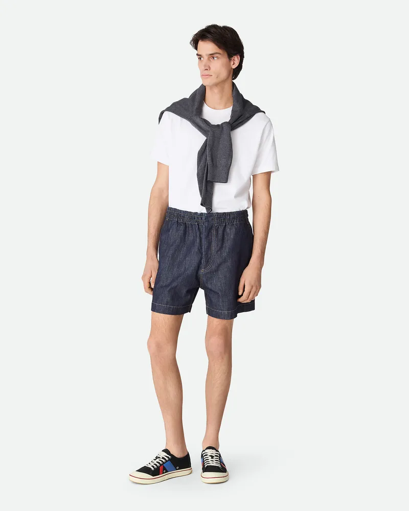 Bottega Veneta Shorts Aus Denim Mit Indigo-waschung Indigo