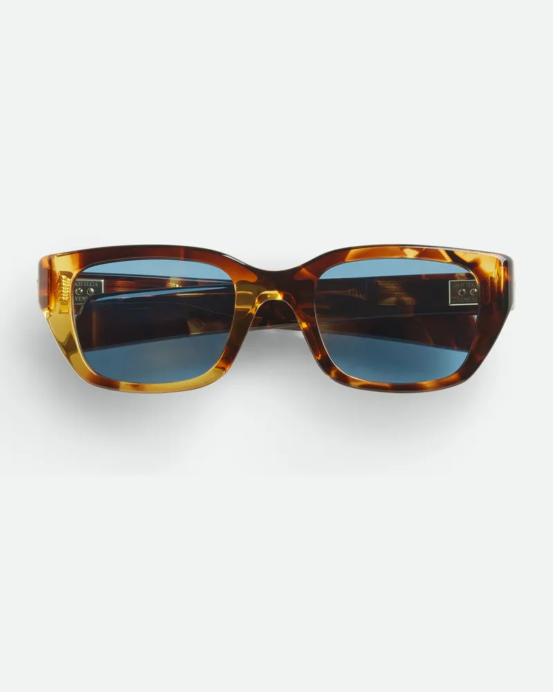 Bottega Veneta Qadratische Birdie Sonnenbrille Havana