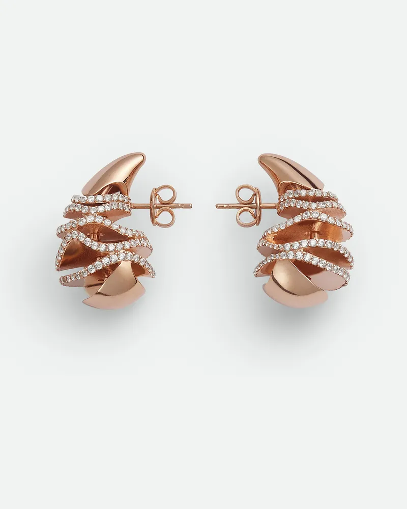 Bottega Veneta Drop Ohrringe - Weiss - Damen - 60% Sterlingsilber & 40% Cubic Zirkonia Weiss