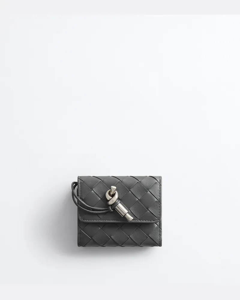 Bottega Veneta Andiamo Tri-Fold-Portemonnaie-Grau - Damen Grau