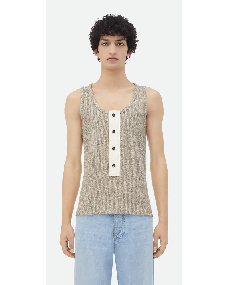 Bottega Veneta Tanktop Aus MouinéBaumwojersey Beige