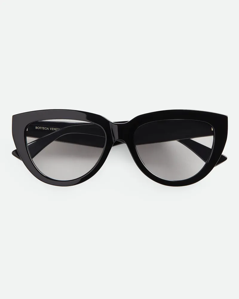 Bottega Veneta Classic Recycled Acetate Cat Eye Brille - Schwarz - Damen Schwarz