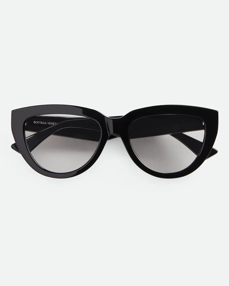Bottega Veneta Classic Recycled Acetate Cat Eye Brille - Schwarz - Damen - 100% Acetat Schwarz