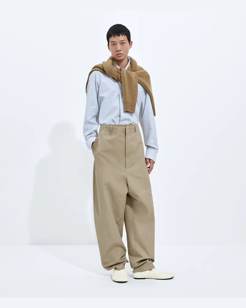 Bottega Veneta Hose aus leichter Baumwolle-Beige - Herren Beige