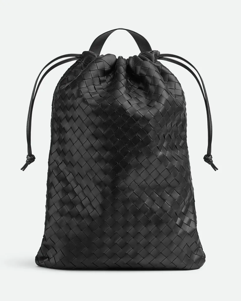 Bottega Veneta Intrecciato Trail Rucksack - Schwarz - Herren - 100 % Kalbsleder Schwarz