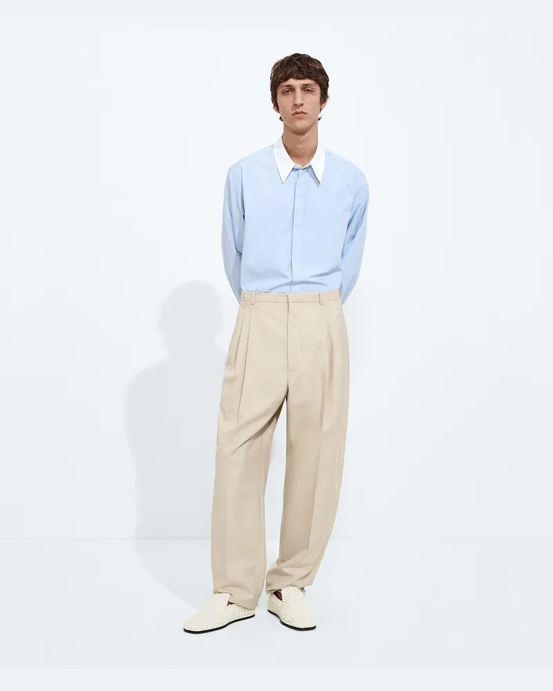 Bottega Veneta Hose Aus Leichter Wolle Und Baumwolle - Beige - Herren 75% Wolle & 25% Baumwolle Beige
