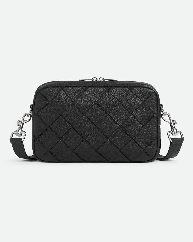 Bottega Veneta Kleine Intrecciato Camera Bag - Schwarz - Herren - 100 % Kalbsleder Schwarz