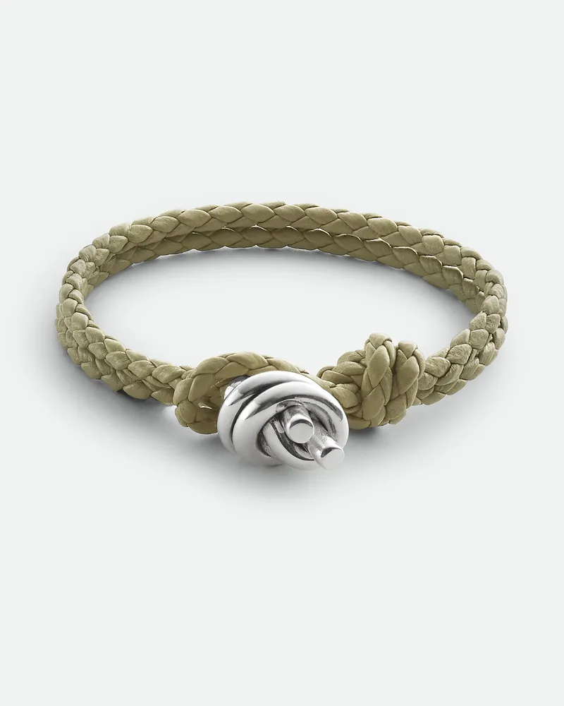 Bottega Veneta Knot Lederarmband Travertine