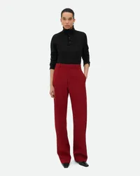 Bottega Veneta Hose Mit Rundem Bein Aus Wolltwill Rosewood