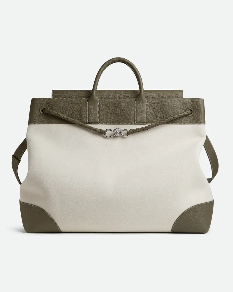 Bottega Veneta Maxi Andiamo Voyager - Grün - Herren - 50 % Bio-Baumwolle, 30 % Leinen & 20 % Kalbsleder Grün