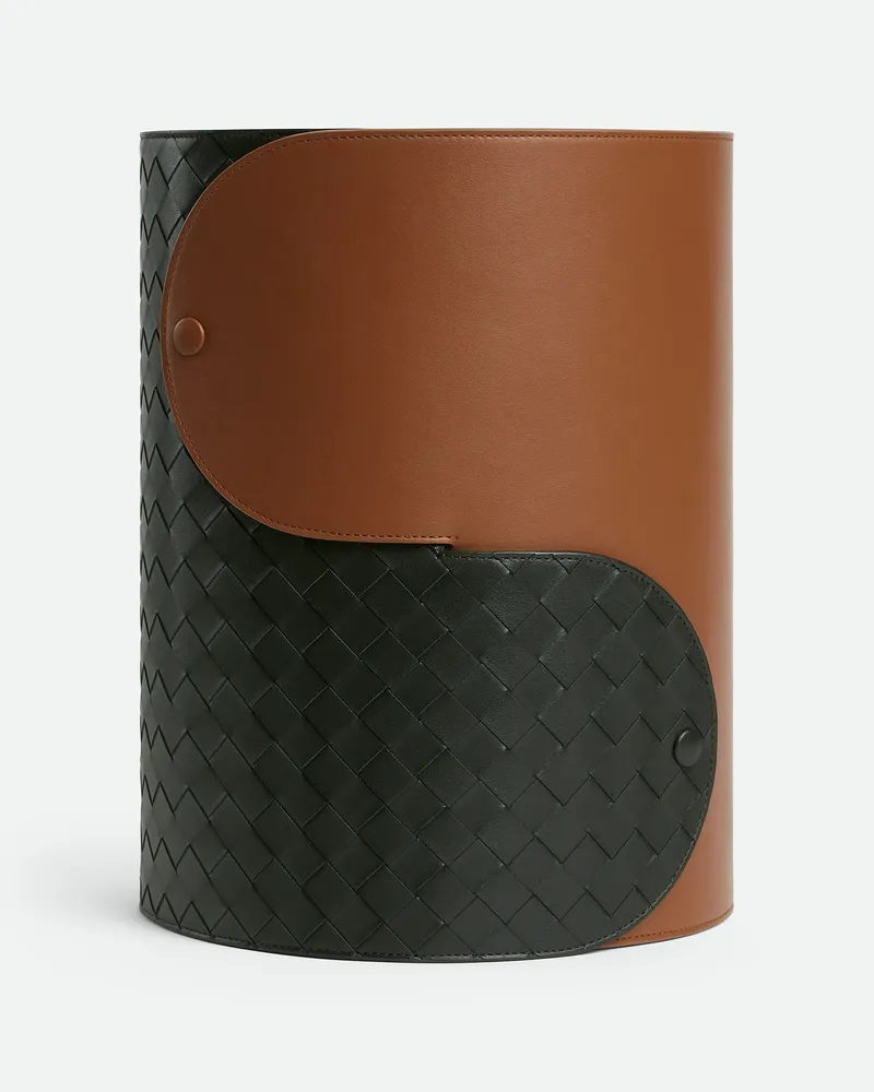 Bottega Veneta Interlocking Korb - Braun - Unisex - 100 % Kalbsleder Braun