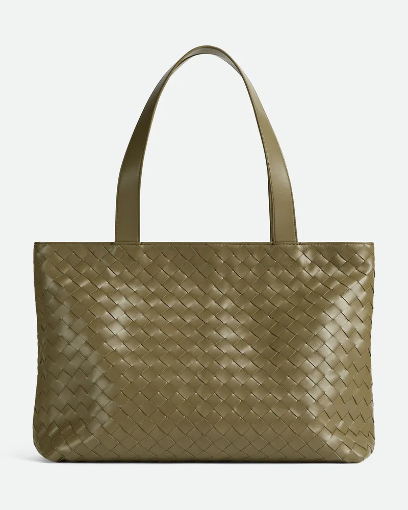 Bottega Veneta Kleine Intrecciato Tote Mit Zip Algae