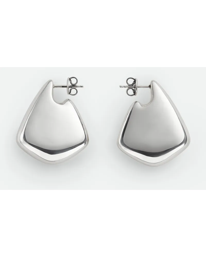 Bottega Veneta Kleine Fin Ohrringe Silver