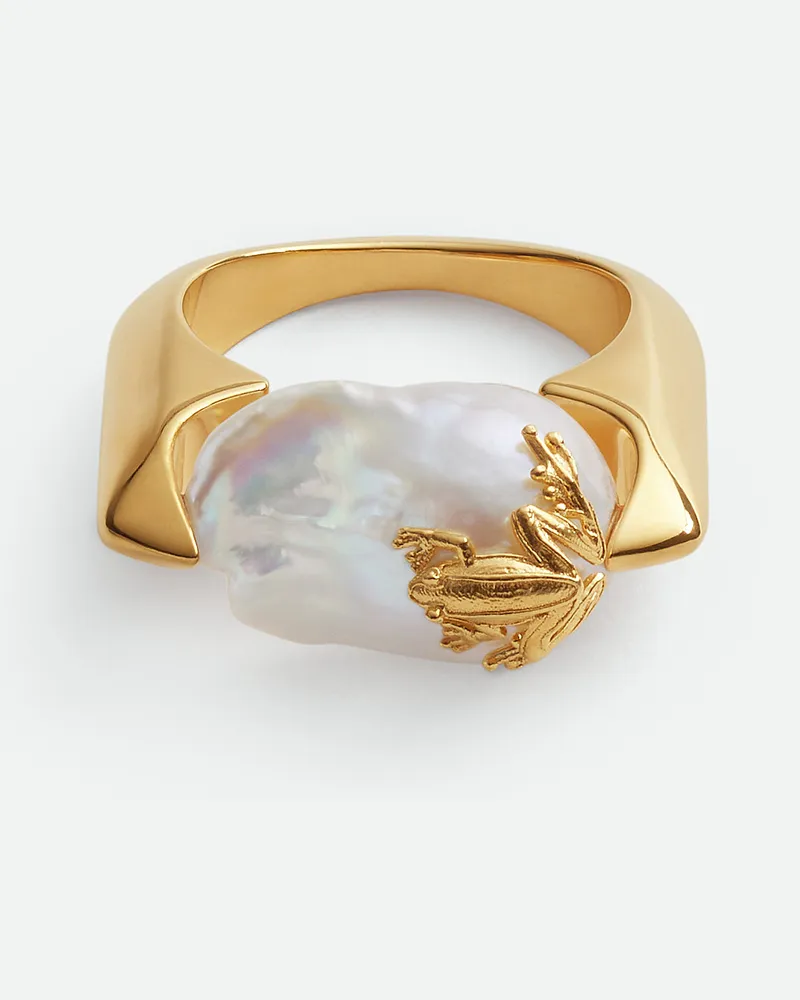 Bottega Veneta Rana Pearl Ring White