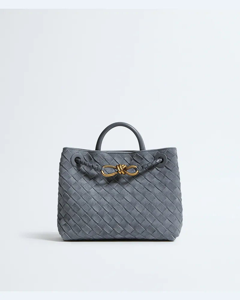 Bottega Veneta Kleine Andiamo - Grau & Silberfarben - Damen - 100 % Lammleder Grau