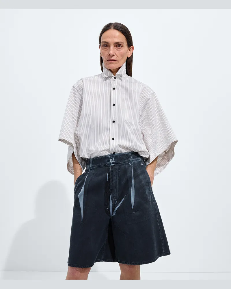 Bottega Veneta Shorts aus Overdye-Denim-Blau - Damen Blau