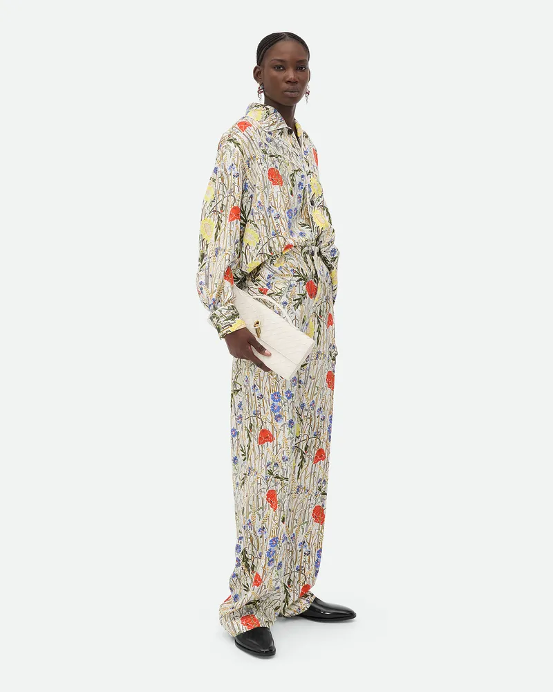 Bottega Veneta Pyjama Au Vikoe Und eide Mit Blumenmuter Chalk