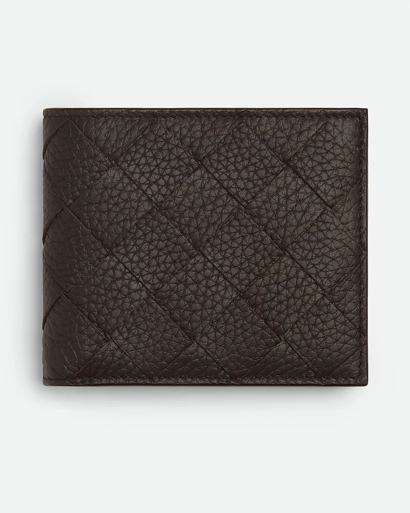 Bottega Veneta Intrecciato Bi-fold Portemonnaie - Braun - Herren - 100 % Kalbsleder Braun