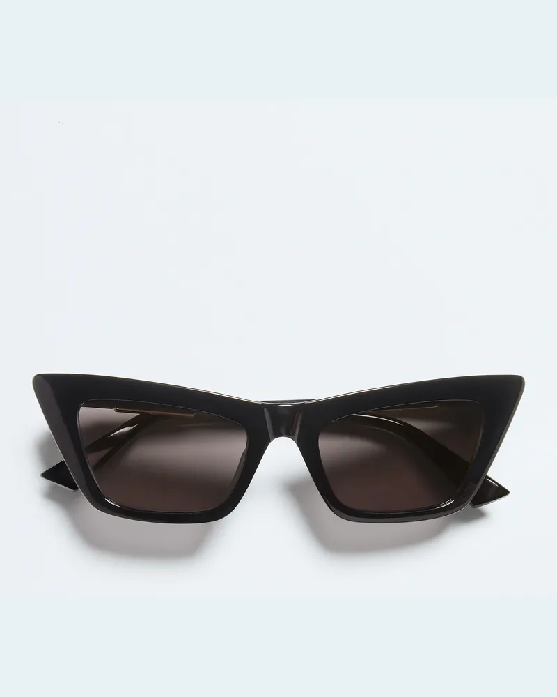 Bottega Veneta Snap Cat-eye Sonnenbrille - Schwarz - Unisex - 100 % Recyceltes Azetat Schwarz