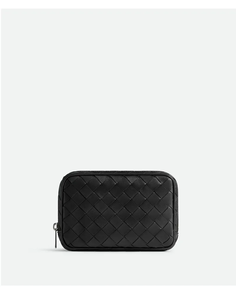 Bottega Veneta Kleiner Intrecciato Organizer Black