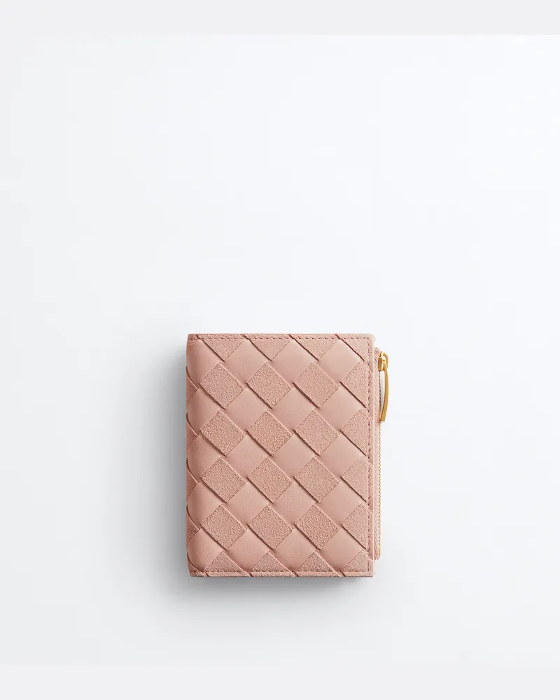 Bottega Veneta Kleines Intrecciato Bi-Fold Portemonnaie-Rose - Damen Rose