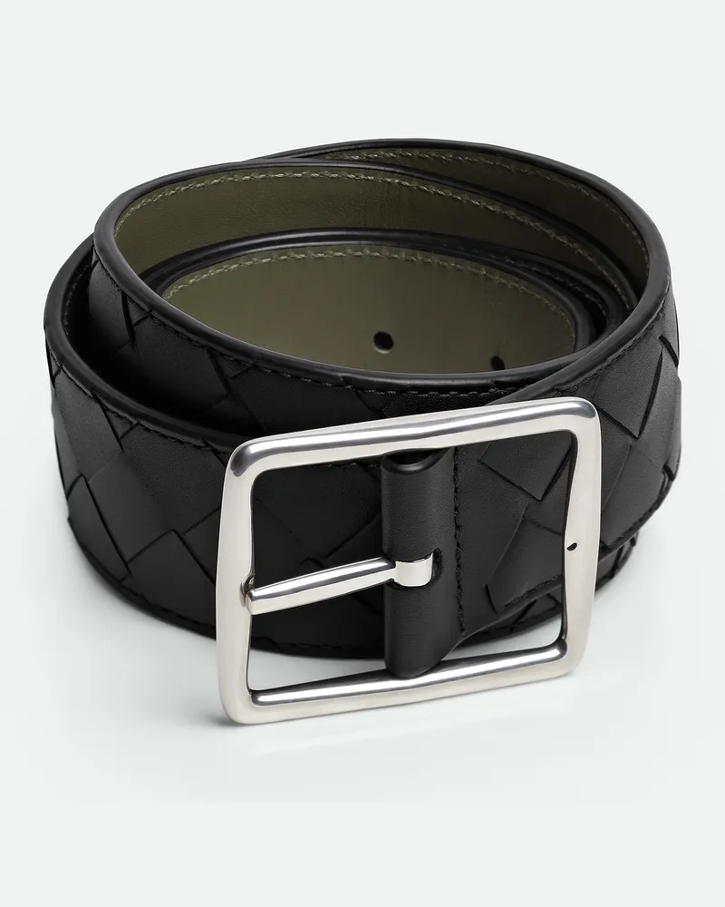 Bottega Veneta Wendegürtel - Schwarz - Herren 100 % Kalbsleder Schwarz