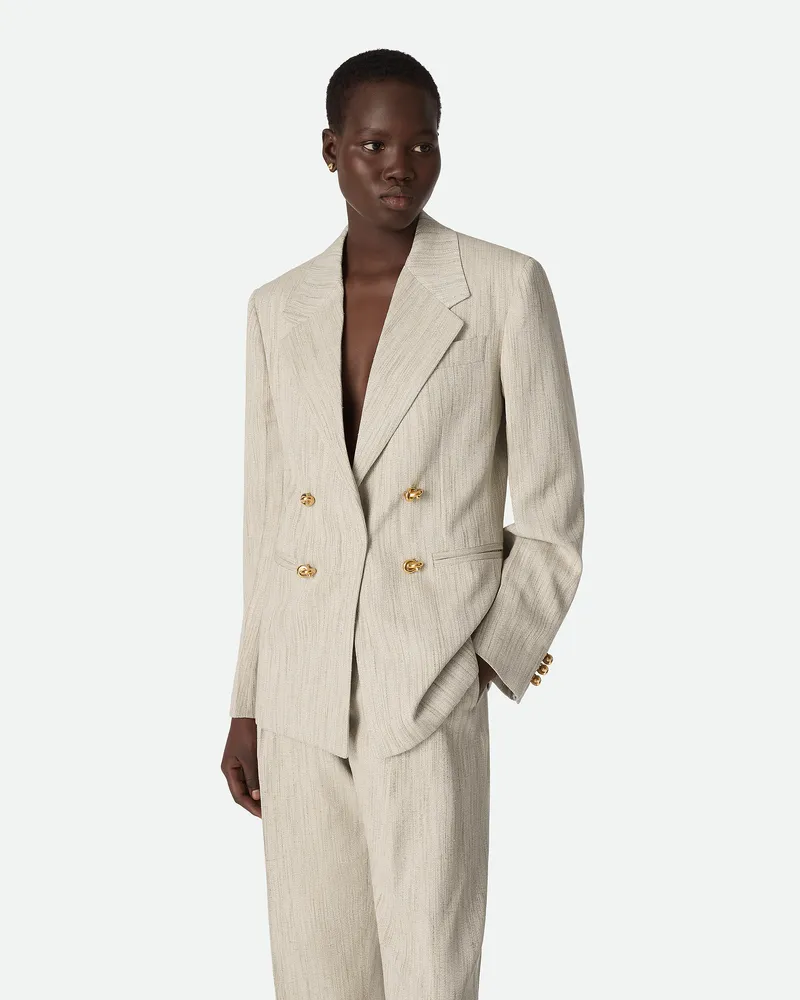 Bottega Veneta Jacke Aus Viskose Und Seide Grey