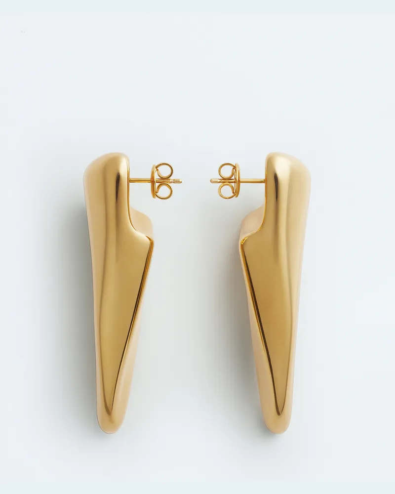 Bottega Veneta Große Prisma Ohrringe - Gold - Damen - 100 % Sterlingsilber Gold