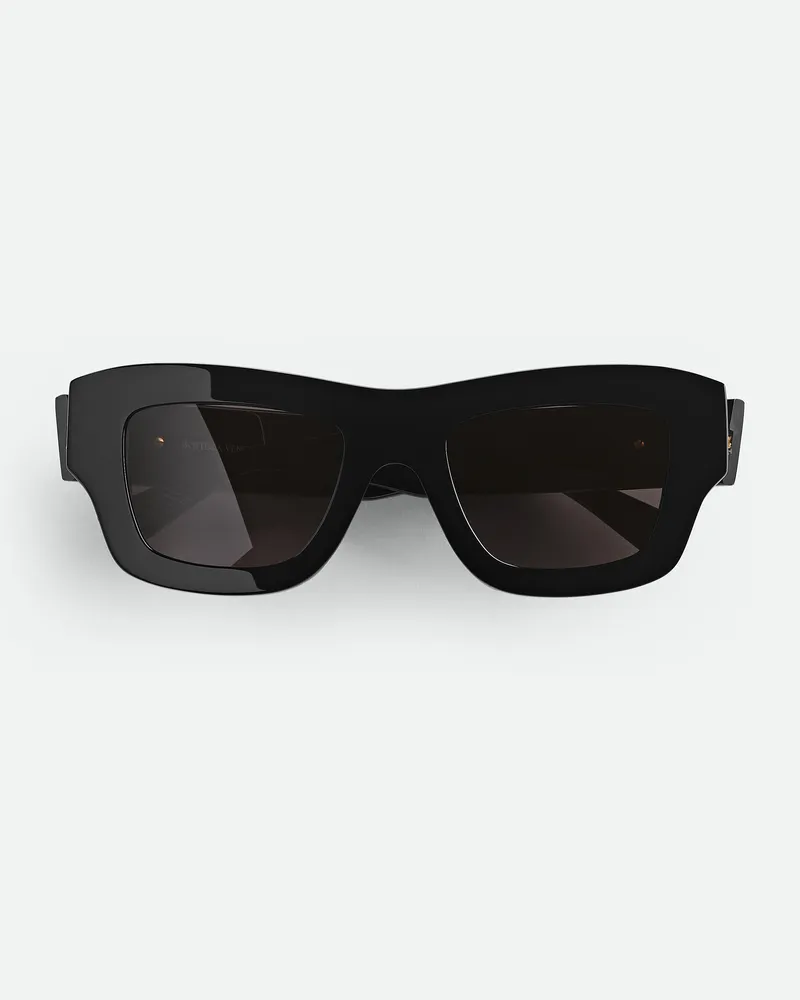 Bottega Veneta Qadratische ltrathin Sonnenbrille Black