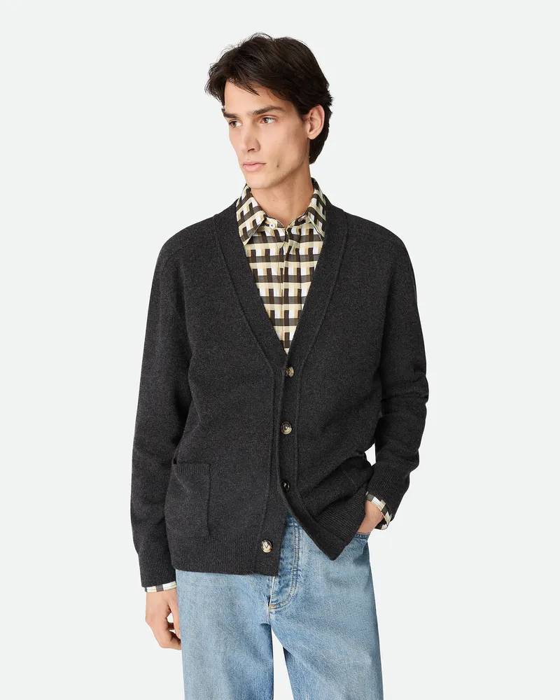 Bottega Veneta Kaschmir-cardigan - Grau - Herren Kaschmir, Polyamid & Elasthan Grau