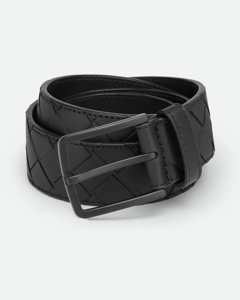 Bottega Veneta Intrecciato Gürtel - Schwarz - Herren Kalbsleder Schwarz