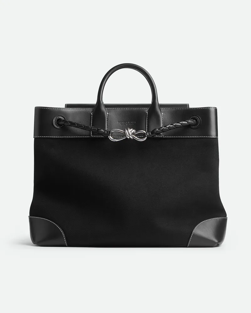 Bottega Veneta Andiamo Voyager - Schwarz - Herren - 20 % Leinen, 20 % Baumwolle & 10 % Polyurethan Schwarz