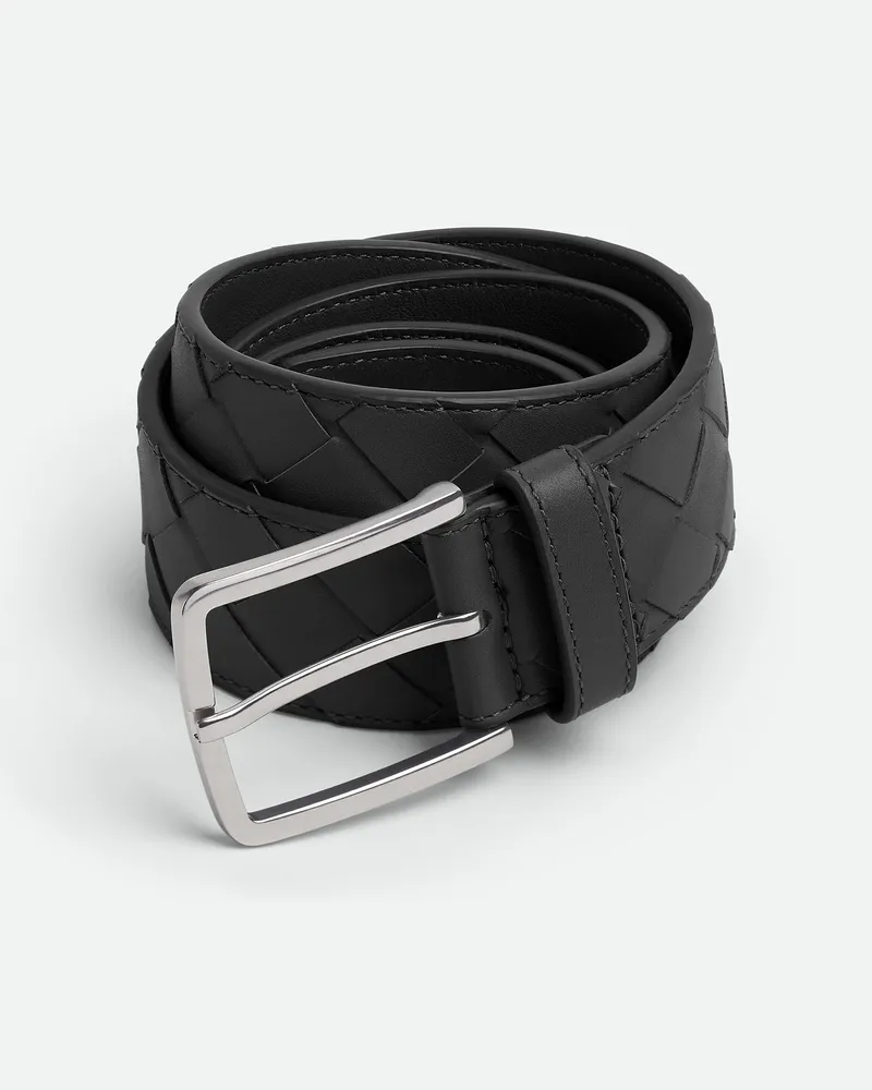 Bottega Veneta Intrecciato Gürtel - Schwarz - Herren Kalbsleder Schwarz