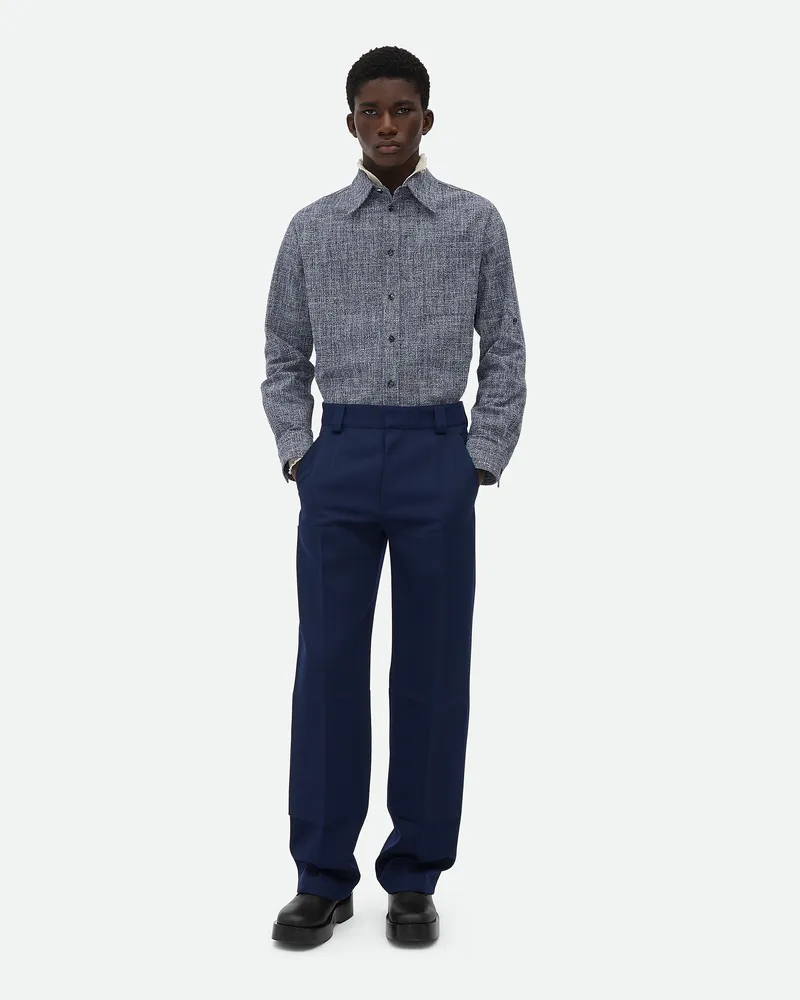 Bottega Veneta Hose Aus Grain-de-poudre-wolle - Blau - Herren Wolle Blau