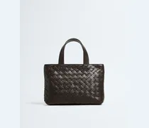 Mini Intrecciato Tote mit Zip-Braun - Herren