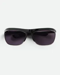 Bottega Veneta Rechteckige Speed Sonnenbrille Black