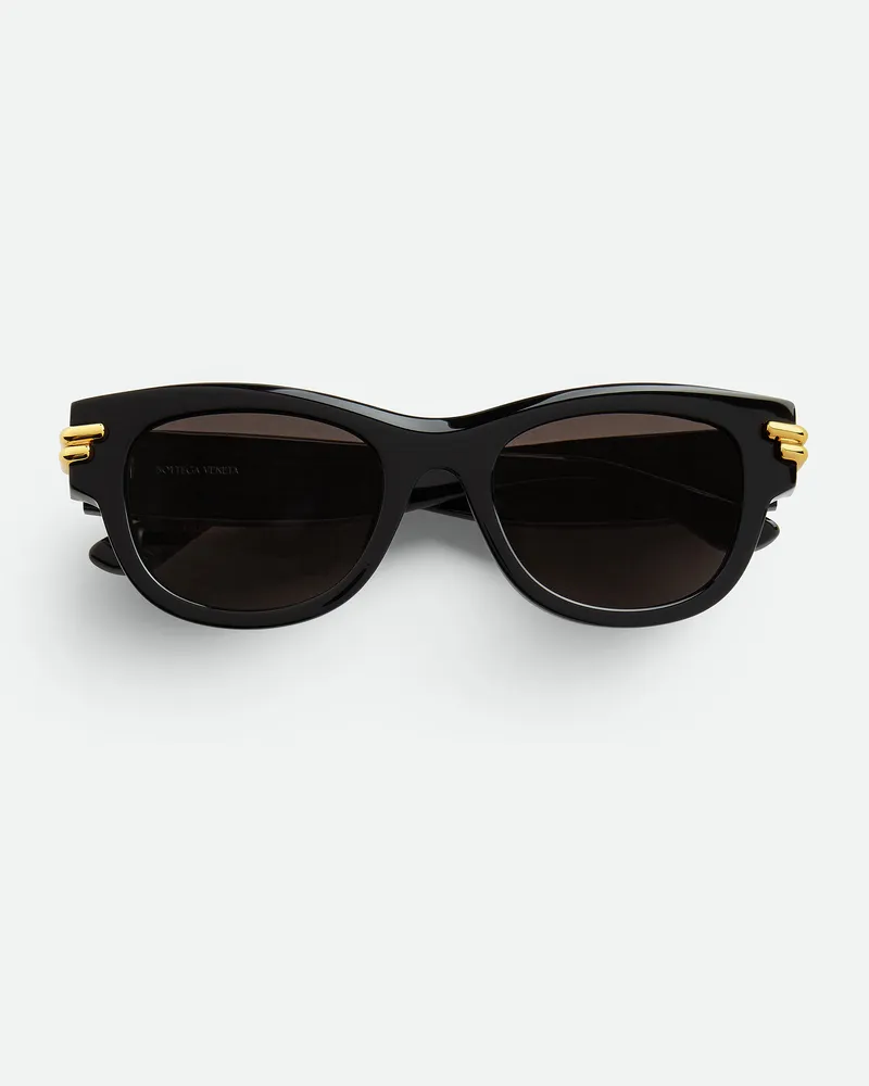 Bottega Veneta Quadratische Mitre Sonnenbrille-Schwarz - Unisex Schwarz