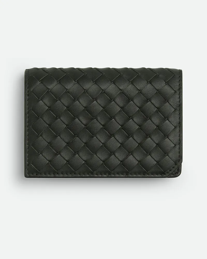 Bottega Veneta Intrecciato Piccolo Visitenkartenetui Dark