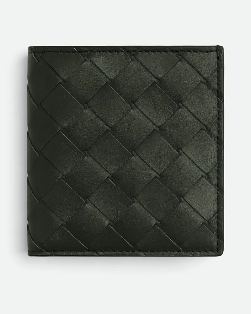 Bottega Veneta Schmales Intrecciato Bi-fold Portemonnaie - Grün - Herren - 100% Kalbsleder Grün