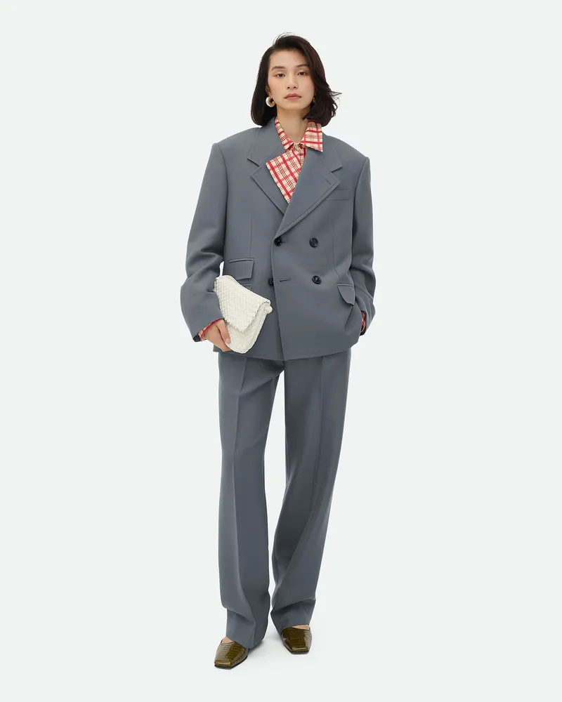 Bottega Veneta Jacke Aus Wolle Und Mohair Thunder