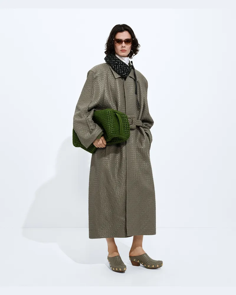 Bottega Veneta Mantel aus Intrecciato Leder-Grün - Damen Grün