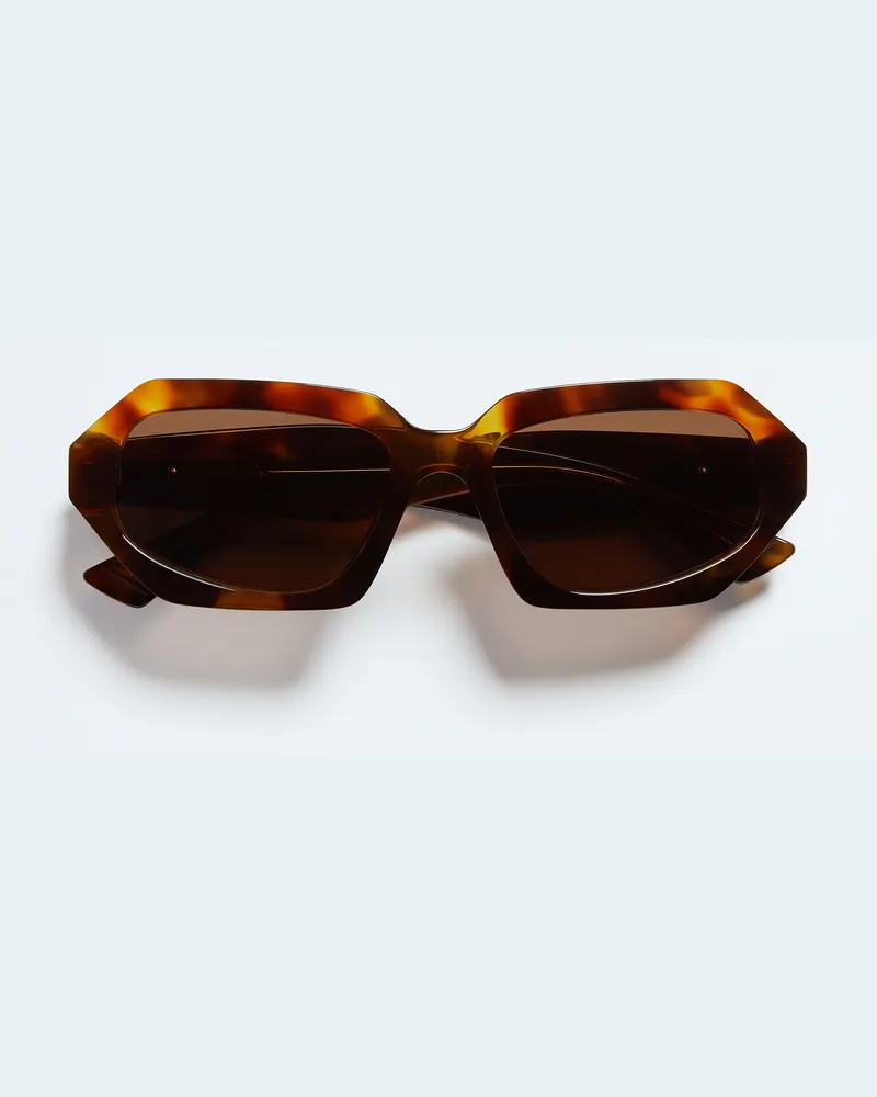 Bottega Veneta Ovale Classic Sonnenbrille-Braun - Unisex Braun