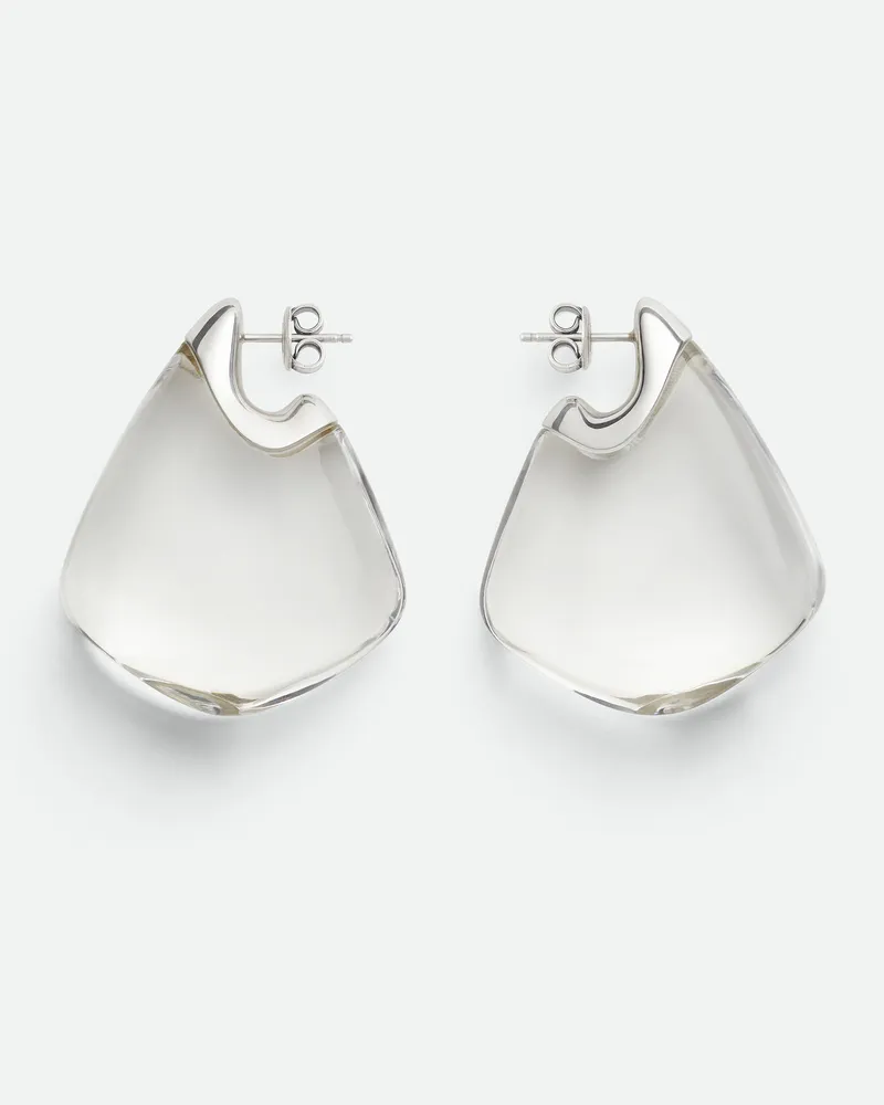 Bottega Veneta Fin Ohrringe - Silber - Damen - 90% Sterling Silver & 10% Resin Silber