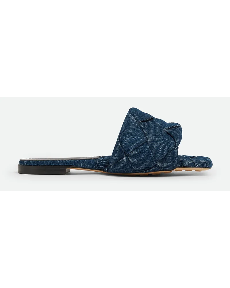 Bottega Veneta Lido Flache Sandale Indigo