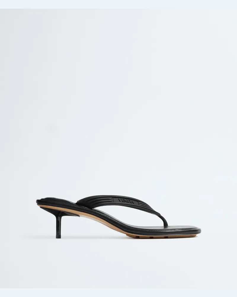 Bottega Veneta Sampieri Zehenstegsandale - Schwarz - Damen 100% Thermoplastisches Polyurethan Schwarz