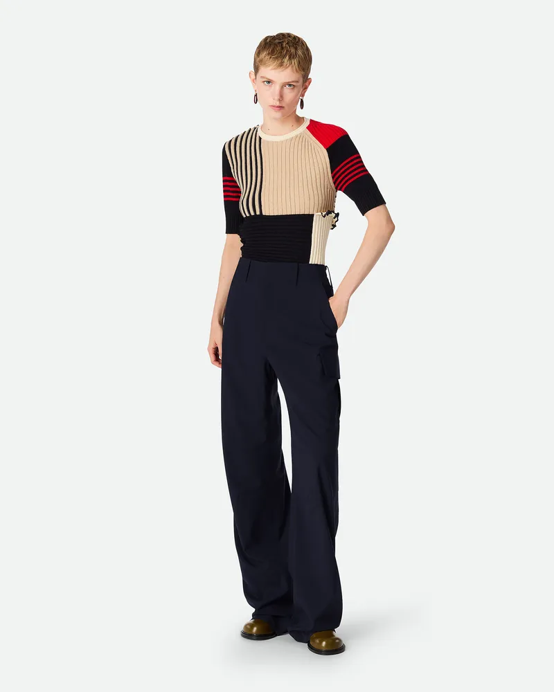 Bottega Veneta Feine Cargowollhose Midnight